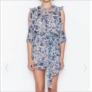 Alice McCall Pirouette Silk Floral Dress Cornflower Blue